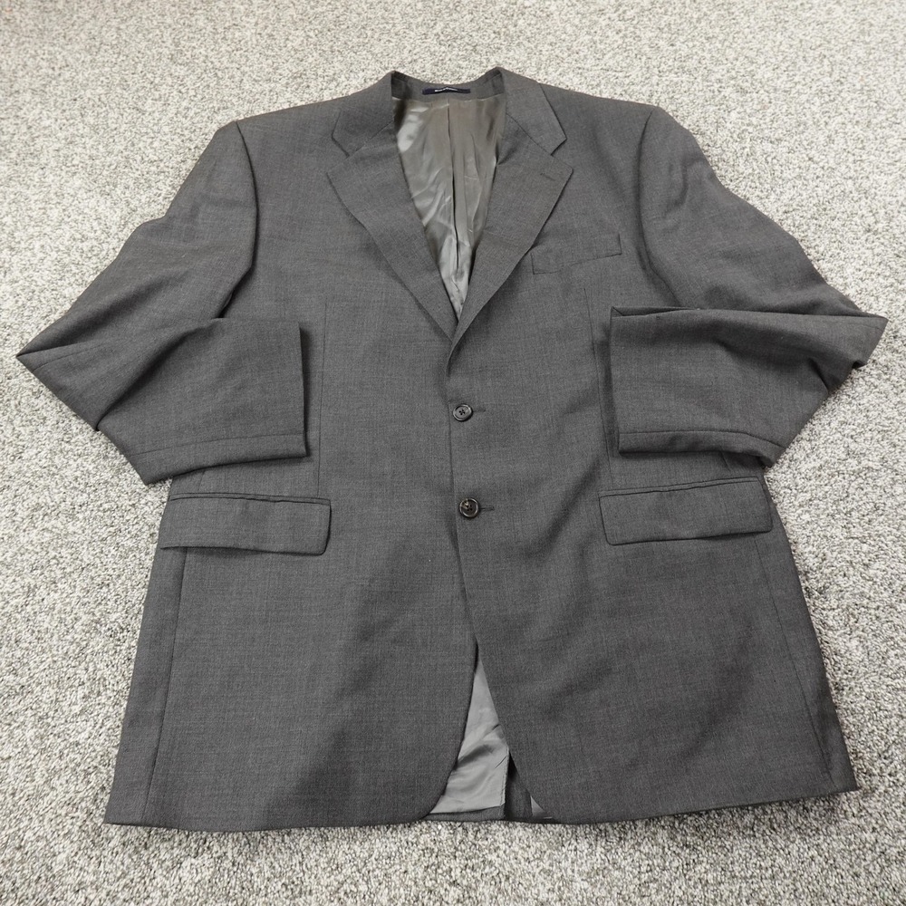Ralph Lauren Blazer Mens 46T Gray Wool Two Button Sport Coat Suit Jacket Career